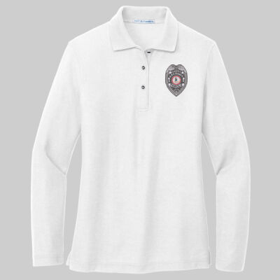 Women's Silk Touch Long Sleeve Polo - VPPA - Light Color Thumbnail