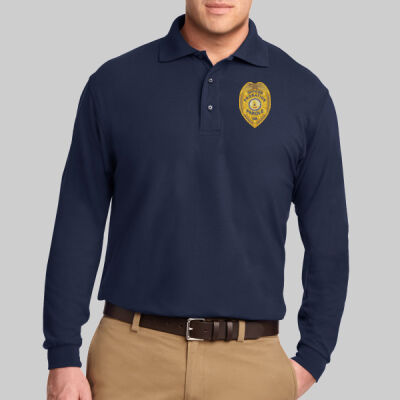 Silk Touch Long Sleeve Polo - White VPPA Thumbnail